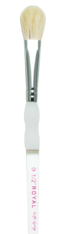 Soft-Grip bianco Blending Mop Brush-1/2larghezza Soft-Grip bianco Blending Mop Brush-1/2larghezza