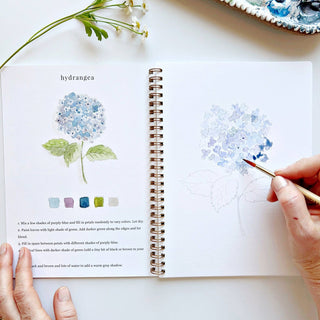 "Flowers" / Beginner Watercolor Workbook