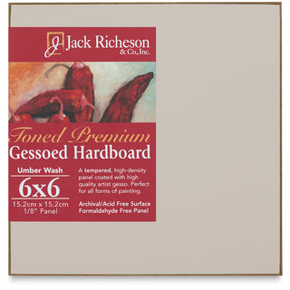 Various Sizes / Umber Gessoed Hardboard Panel / Jack Richeson