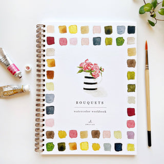 "Bouquets" / Beginner Watercolor Workbook