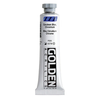 Cerulean Blue Chromium / 2oz / Heavy Body Acrylics / Golden Paints