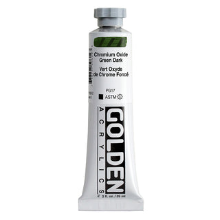 Chromium Oxide Green Dark 2oz / Heavy Body Acrylics / Golden Paints