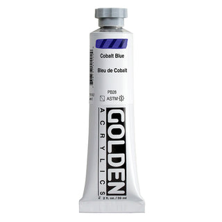 Cobalt Blue 2oz / Heavy Body Acrylics / Golden Paints