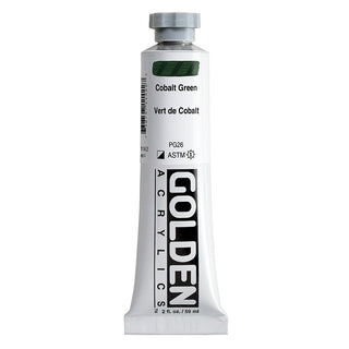 Cobalt Green 2oz / Heavy Body Acrylics / Golden Paints