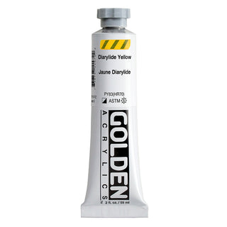 Diarylide Yellow 2oz / Heavy Body Acrylics / Golden Paints