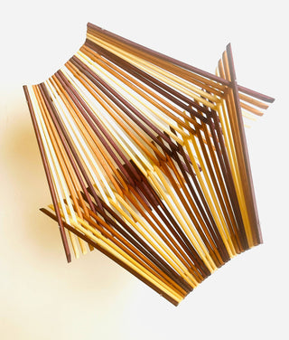 3 Tone Stained / Wide Folding Chopstick Basket