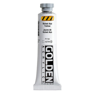 Nickel Azo Yellow 2oz / Heavy Body Acrylics / Golden Paints