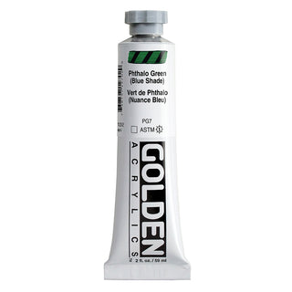 Phthalo Green (Blue Shade) 2oz / Heavy Body Acrylics / Golden Paints