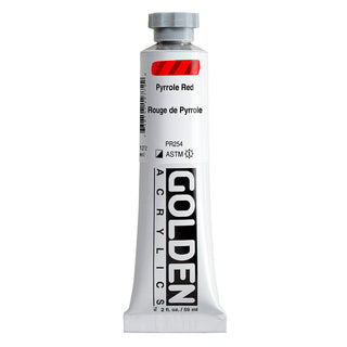 Pyrrole Red 2oz / Heavy Body Acrylics / Golden Paints