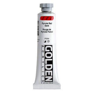 Pyrrole Red Dark 2oz / Heavy Body Acrylics / Golden Paints