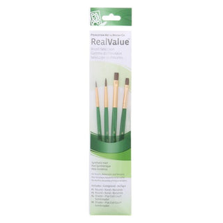 Set of 4 / Short Handle Synthetic Brush Set / Princeton