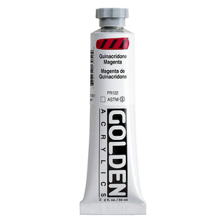 Quinacridone Magenta 2oz / Heavy Body Acrylics / Golden Paints