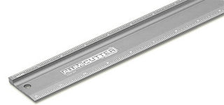 18" Imperial/Metric / FingerGuard Aluminum Non-Slip Ruler / Alumicolor