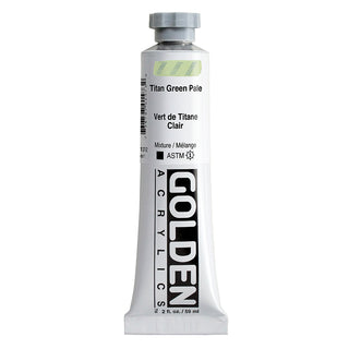 Titan Green Pale  2oz/ Heavy Body Acrylics / Golden Paints