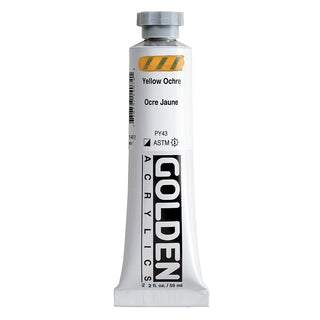 Yellow Ochre 2oz / Heavy Body Acrylics / Golden Paints