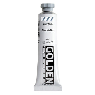 Zinc White 2oz / Heavy Body Acrylics / Golden Paints