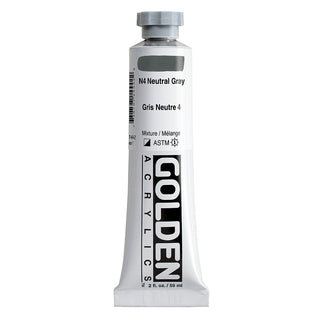 N4 Neutral Gray 2oz / Heavy Body Acrylics / Golden Paints