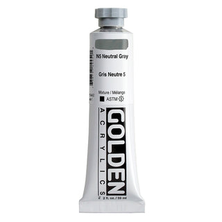 N5 Neutral Gray 2oz / Heavy Body Acrylics / Golden Paints