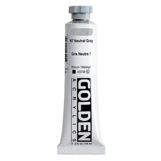 N7 Neutral Gray 2oz/ Heavy Body Acrylics / Golden Paints