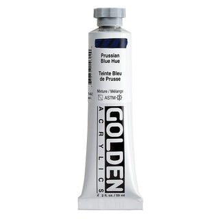 Prussian Blue 2oz / Heavy Body Acrylics / Golden Paints