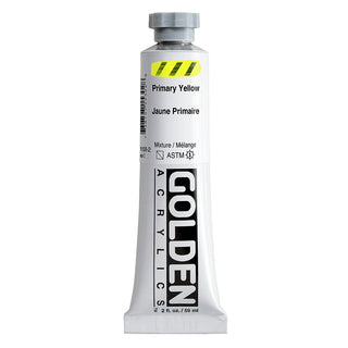 Primary Yellow 2oz / Heavy Body Acrylics / Golden Paints