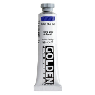 Cobalt Blue Hue 2oz / Heavy Body Acrylics / Golden Paints