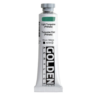 Light Turquoise (Phthalo) 2oz / Heavy Body Acrylics / Golden Paints