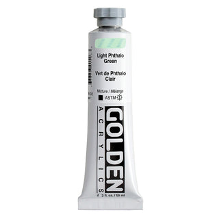 Light Phthalo Green 2oz / Heavy Body Acrylics / Golden Paints