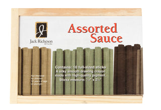 Box of 10 / Assorted Colors Sauce Drawing Sticks / Jack Richeson