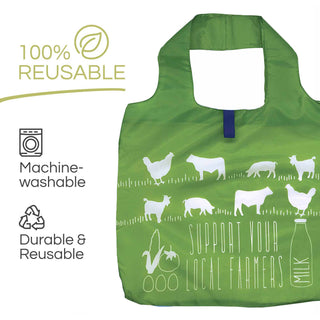 blu Bag Reusable Shopper Tote LOCAL FARMERS