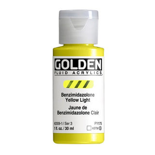 Benz Yellow Light 1oz/ Fluid Acrylics / Golden Paints