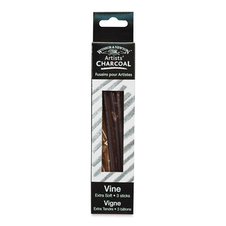 3 Sticks / Extra Soft / Vine Charcoal Sticks / Winsor & Newton