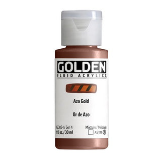 Azo Gold 1oz/ Fluid Acrylics / Golden Paints