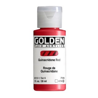 Quinacridone Red / 1oz / Fluid Acrylics / Golden Paints