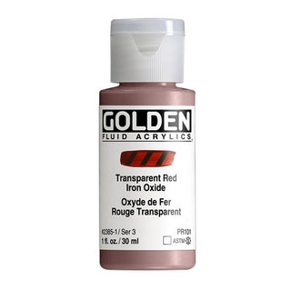 Transparent Red Oxide / 1oz / Fluid Acrylics / Golden Paints