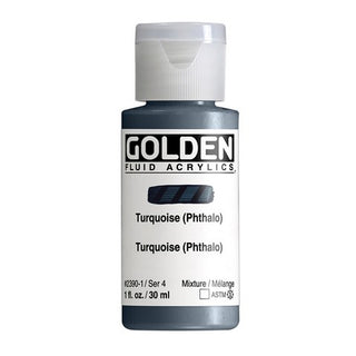 Turquoise Phthalo / 1oz / Fluid Acrylics / Golden Paints