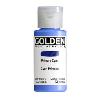 Primary Cyan / 1oz / Fluid Acrylics / Golden Paints