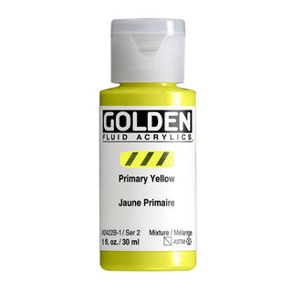Primary Yellow / 1oz / Fluid Acrylics / Golden Paints