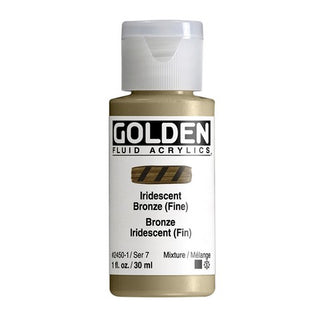 Iridescent Bronze (Fine) / 1oz / Fluid Acrylics / Golden Paints