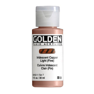 Iridescent Copper Light (Fine) / 1oz / Fluid Acrylics / Golden Paints