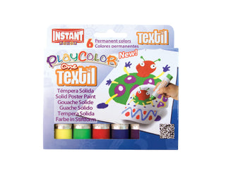 Set of 6 / One Textil Solid Fabric Paint Set / PlayColor