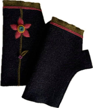 Boiled Wool Felt Fingerless Gloves / Woolflower