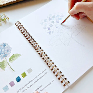 "Flowers" / Beginner Watercolor Workbook
