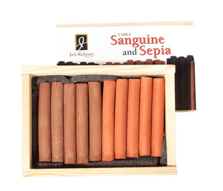 Box of 20 / Sanguine and Sepia Drawing Sticks / Jack Richeson