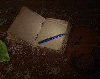 Brown / 5x7" / Leather Bound Handmade Paper Calendar Journal