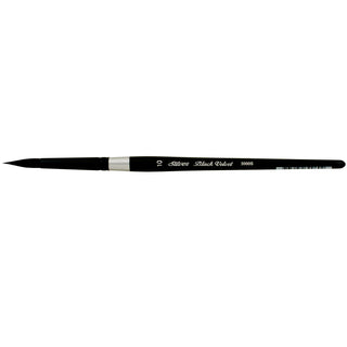 Round / Squirrel Blend Black Velvet Watercolor Brushes / Silver Brush