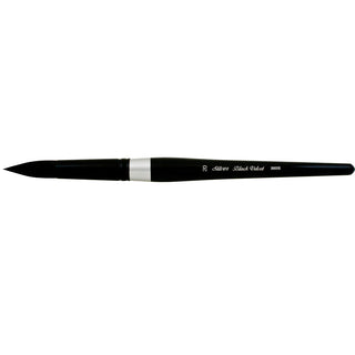 Round / Squirrel Blend Black Velvet Watercolor Brushes / Silver Brush