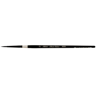 Round / Squirrel Blend Black Velvet Watercolor Brushes / Silver Brush