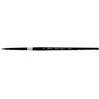 Round / Squirrel Blend Black Velvet Watercolor Brushes / Silver Brush