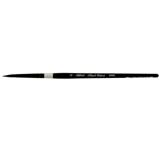 Round / Squirrel Blend Black Velvet Watercolor Brushes / Silver Brush